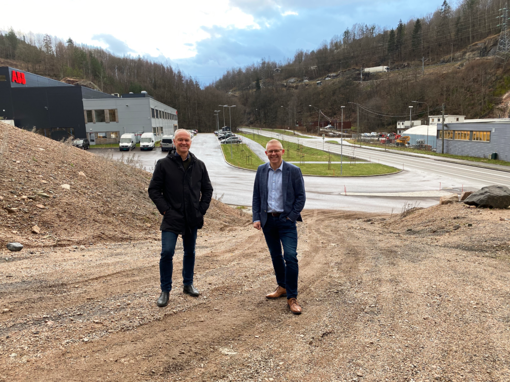Morten Hotvedt og Bjørn Holm på Kobbervik Næringspark