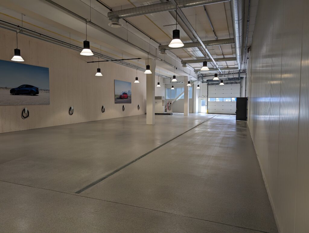 Bilanlegget i Kobbervik Næringspark innvendig